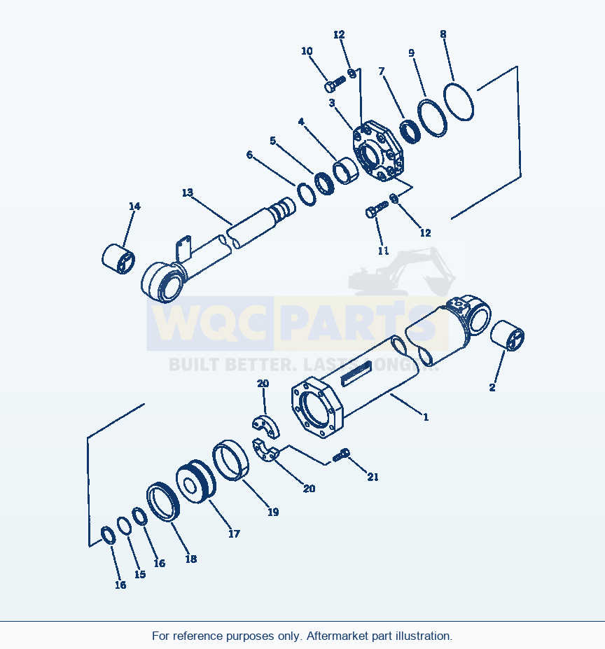 Komatsu WA500-1 Dump Cylinder(#10001-19999) Serial 10001-UP parts diagram