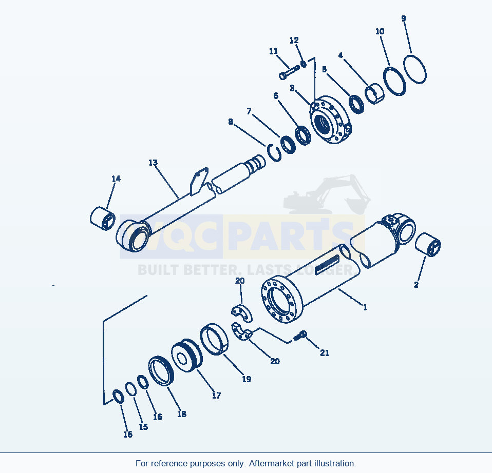Komatsu WA500-1 Dump Cylinder (For High Lift)(#20001-) parts diagram