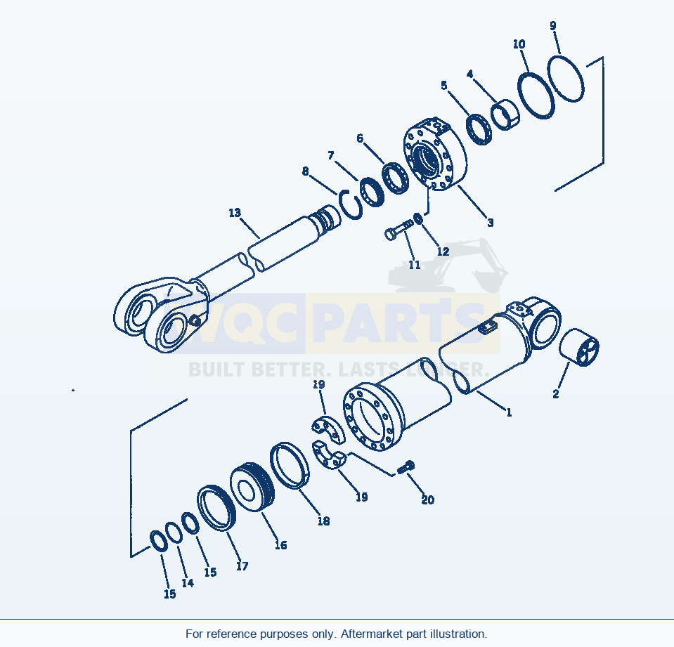 Komatsu WA500-1 Lift Cylinder (For Russian)(#20001-) parts diagram