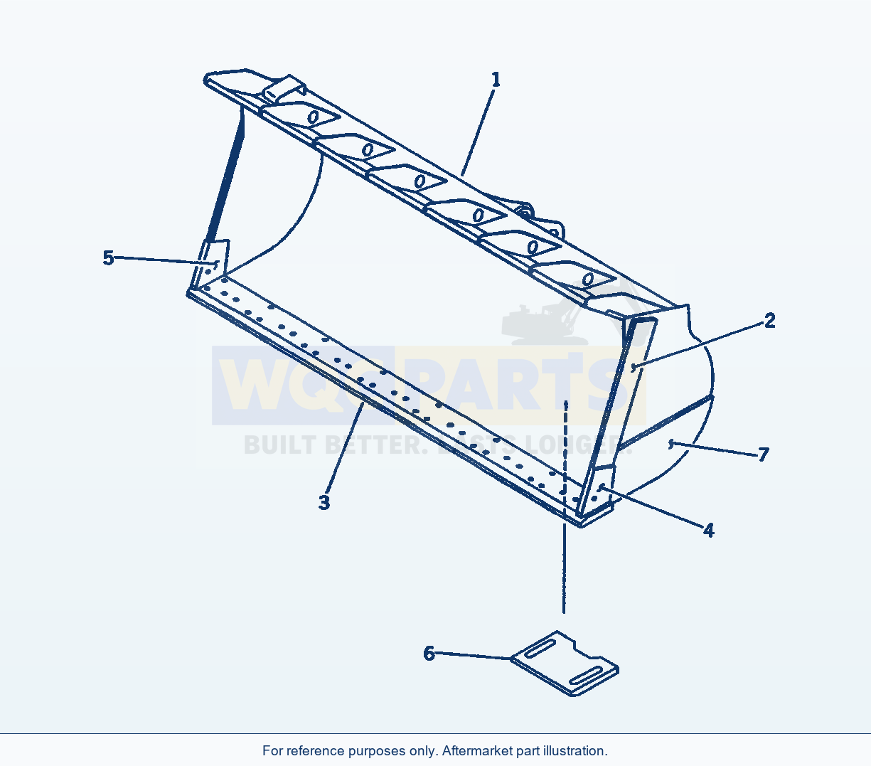 Komatsu WA500-1 Bucket, 4.0m³(#20001-) Serial 10001-UP parts diagram