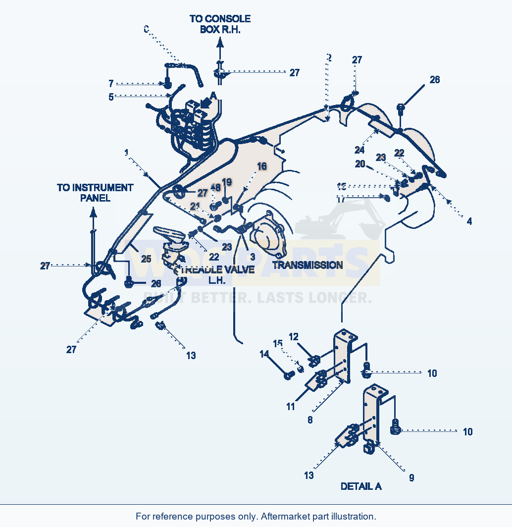 Komatsu WA500-1LC Electrical System - Floor Line parts diagram