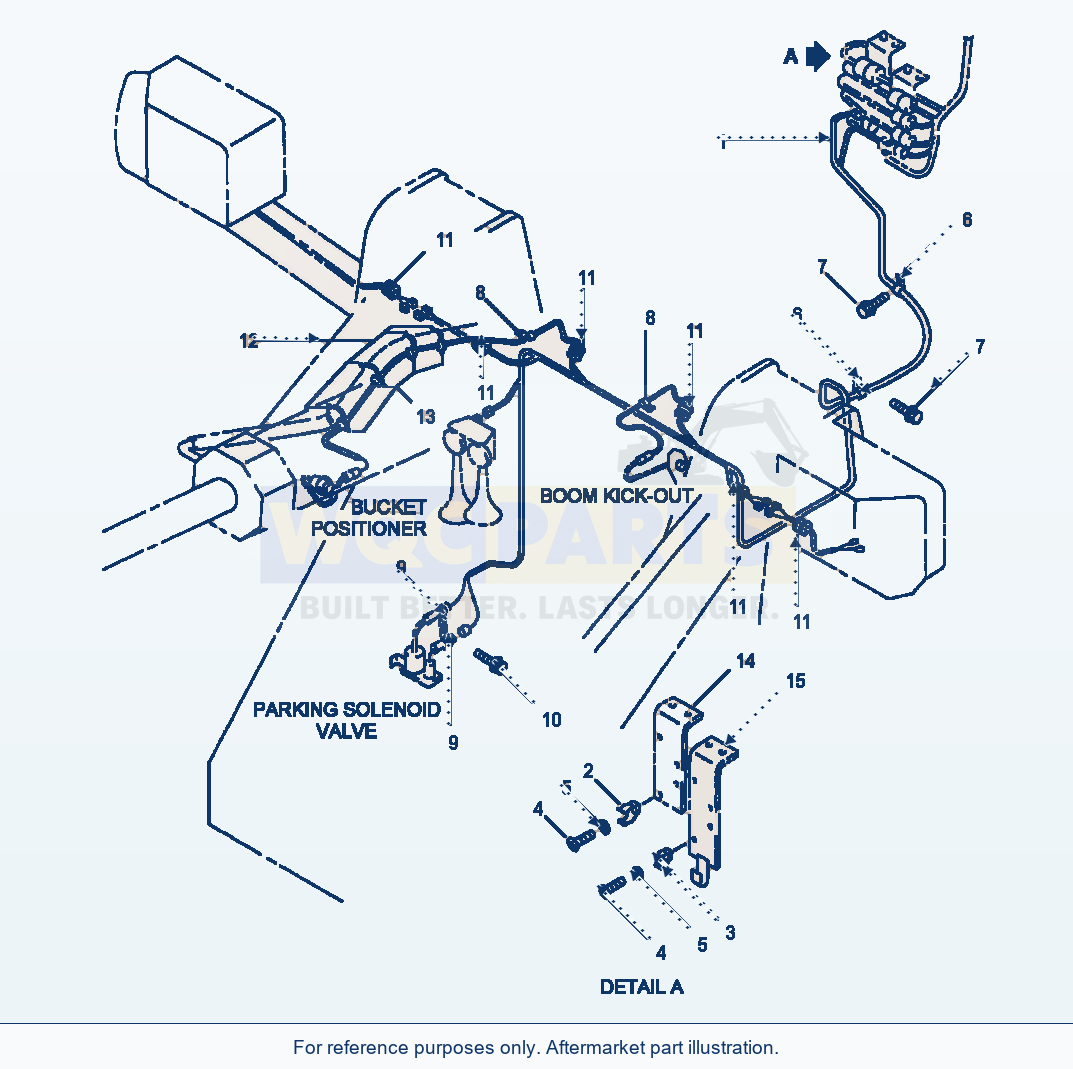 Komatsu WA500-1LC Electrical System - Front Frame Line parts diagram