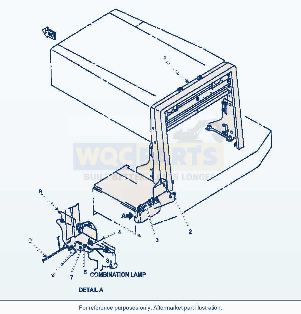 Komatsu WA500-1LC Electrical System - License Lamp And Bracket parts diagram