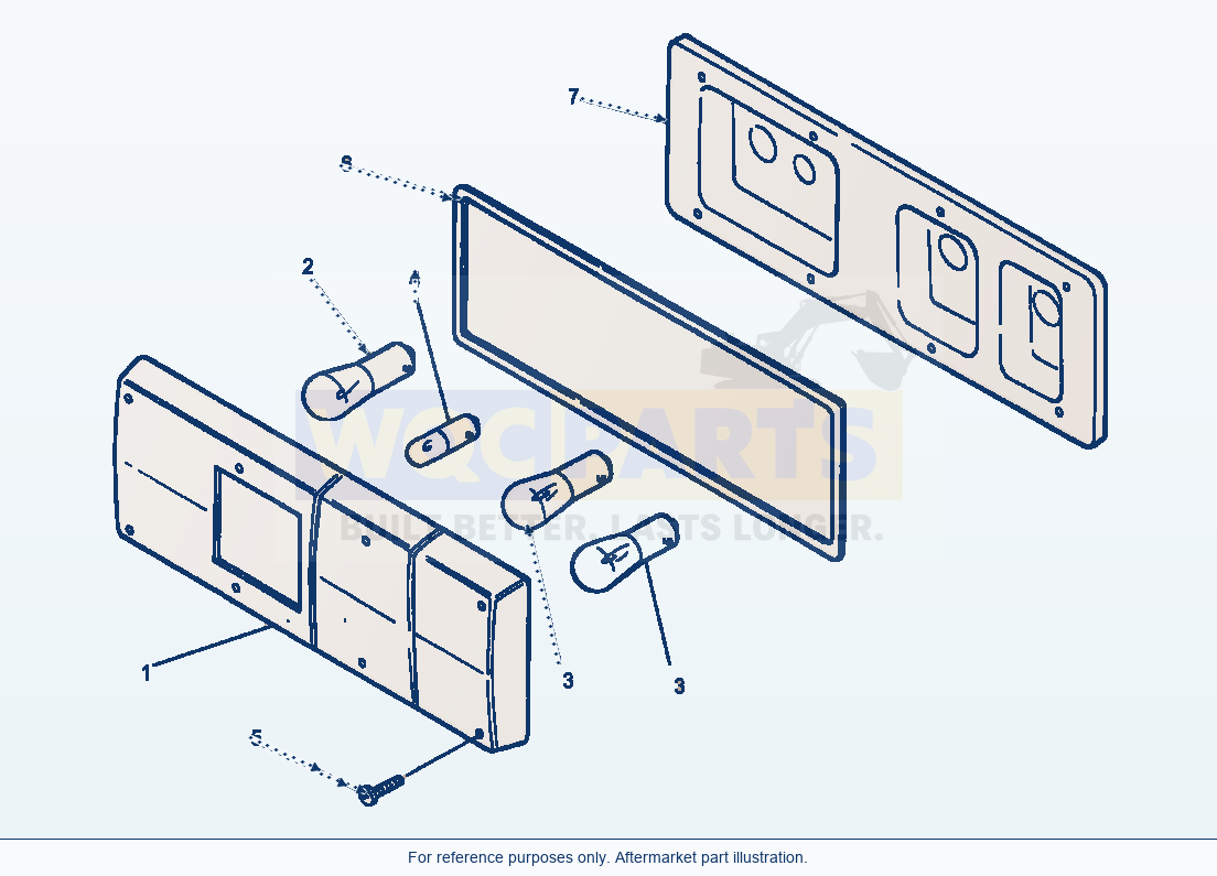 Komatsu WA500-1LC R.H. Rear Combination Light parts diagram