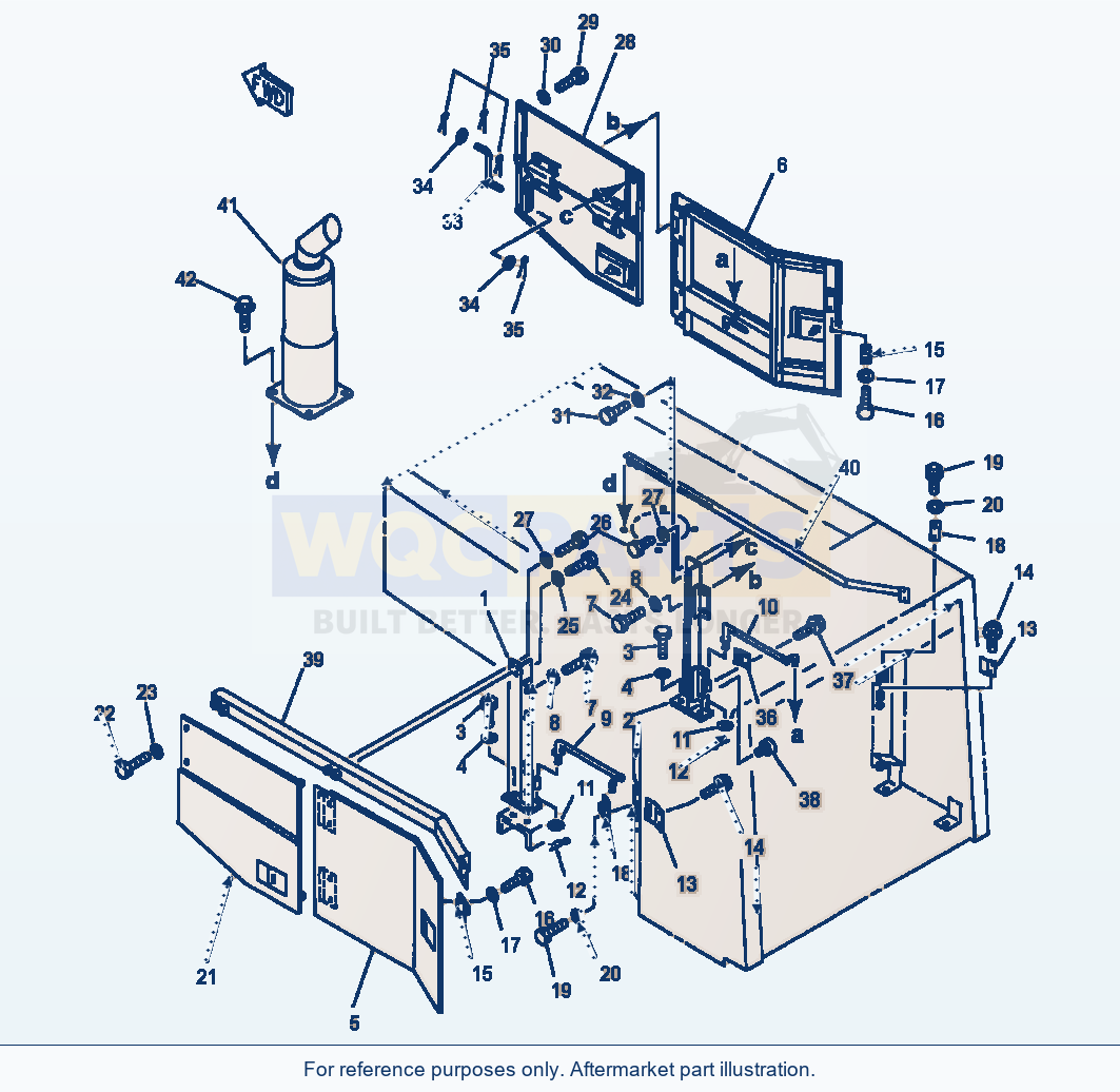 Komatsu WA500-1LC Engine Side Cover parts diagram