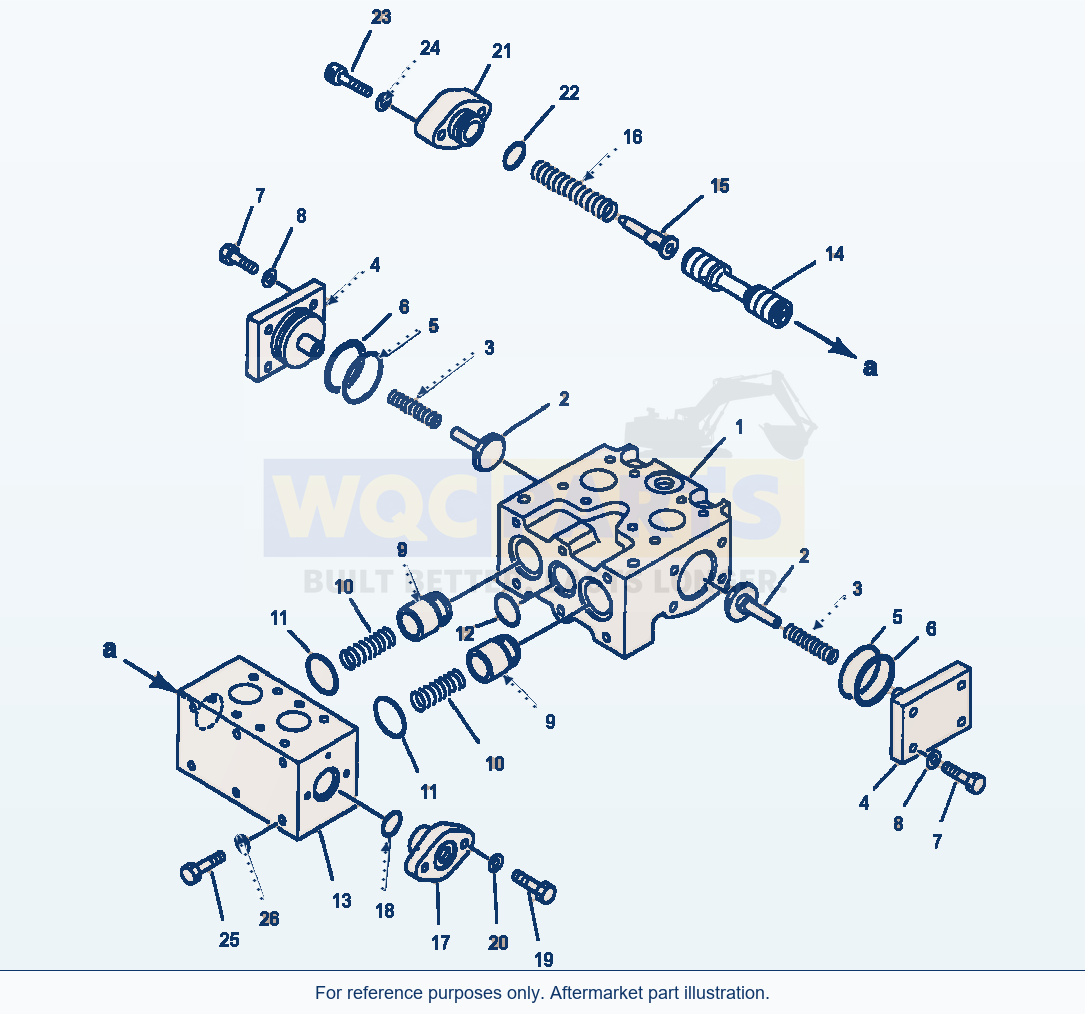 Komatsu WA500-1LC Divider Valve - Ground Driven Steering parts diagram