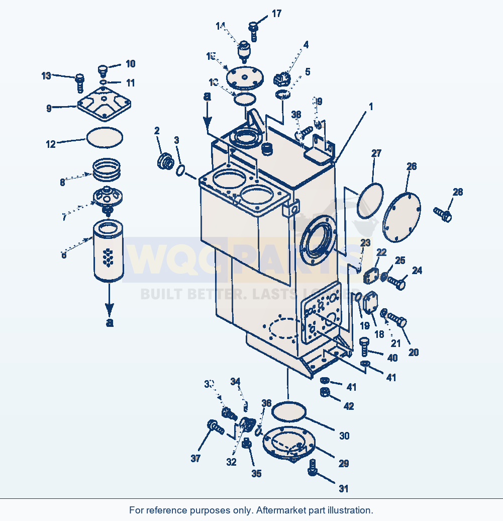 Komatsu WA500-1LC Hydraulic Tank parts diagram