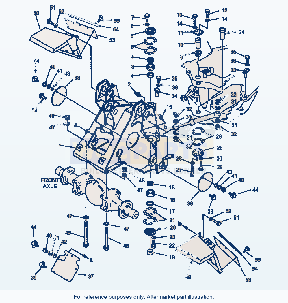 Komatsu WA500-1LC Front Frame parts diagram