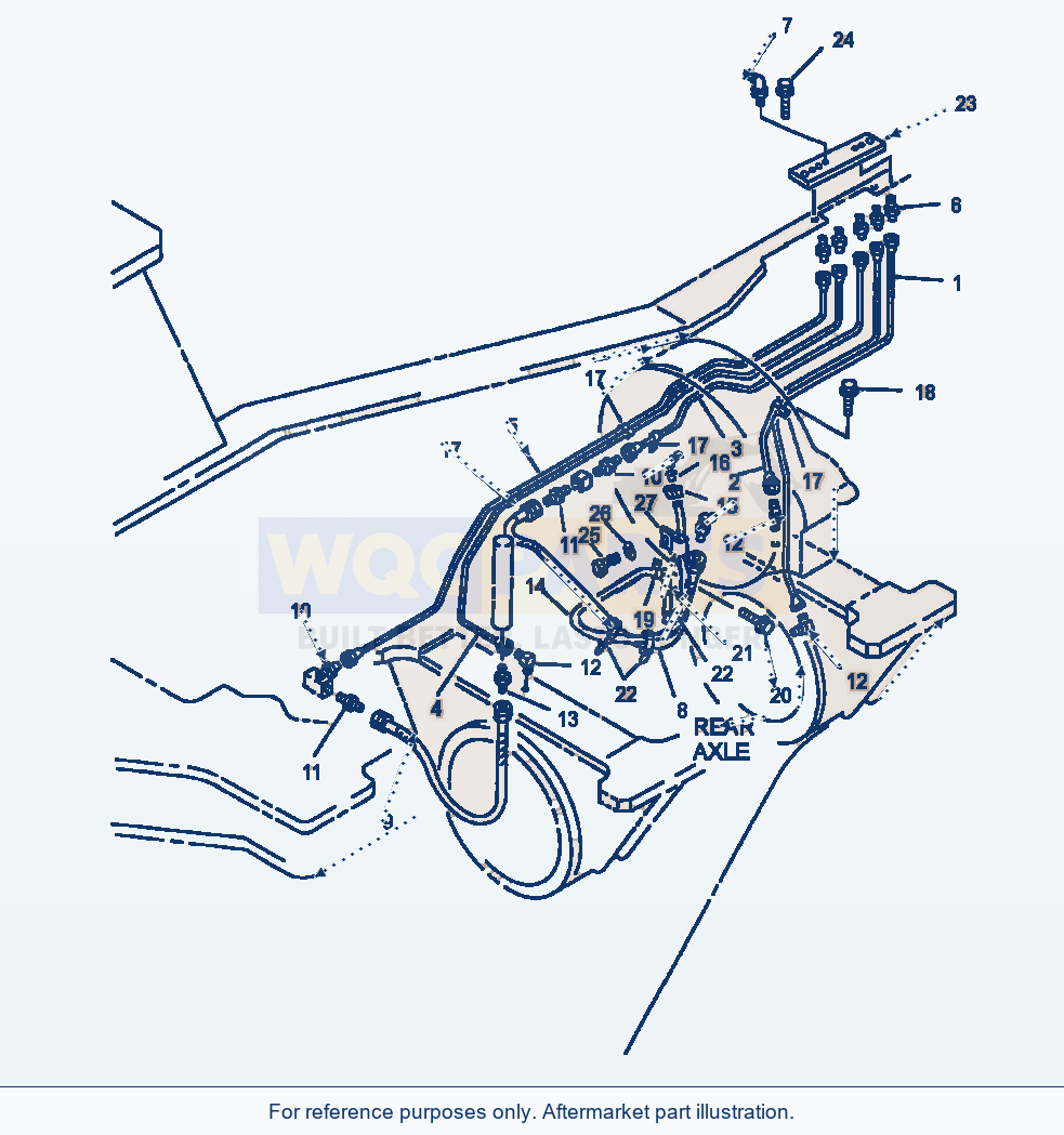 Komatsu WA500-1LC Lubricator - Damper And Axle parts diagram