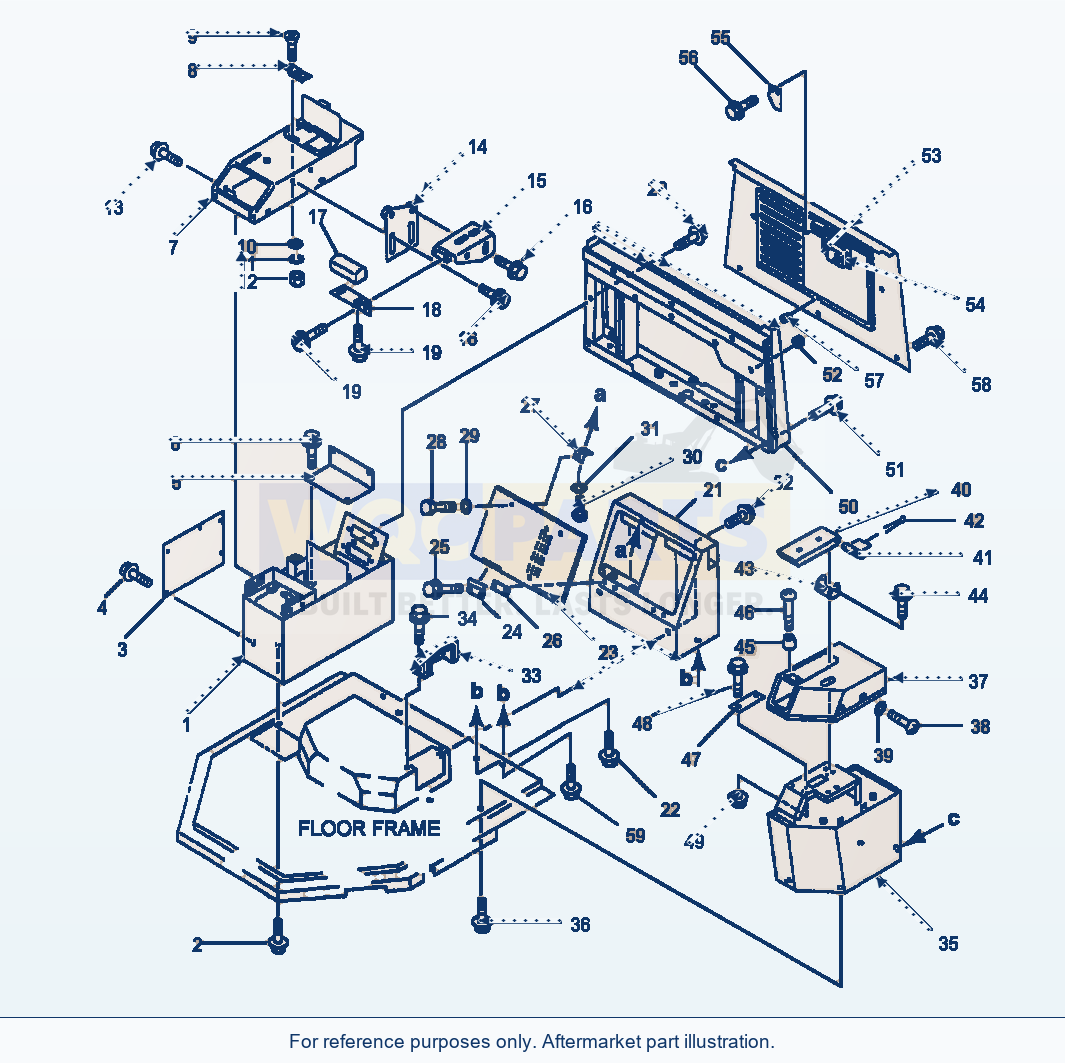 Komatsu WA500-1LC Console Box - Machines Without Cab parts diagram