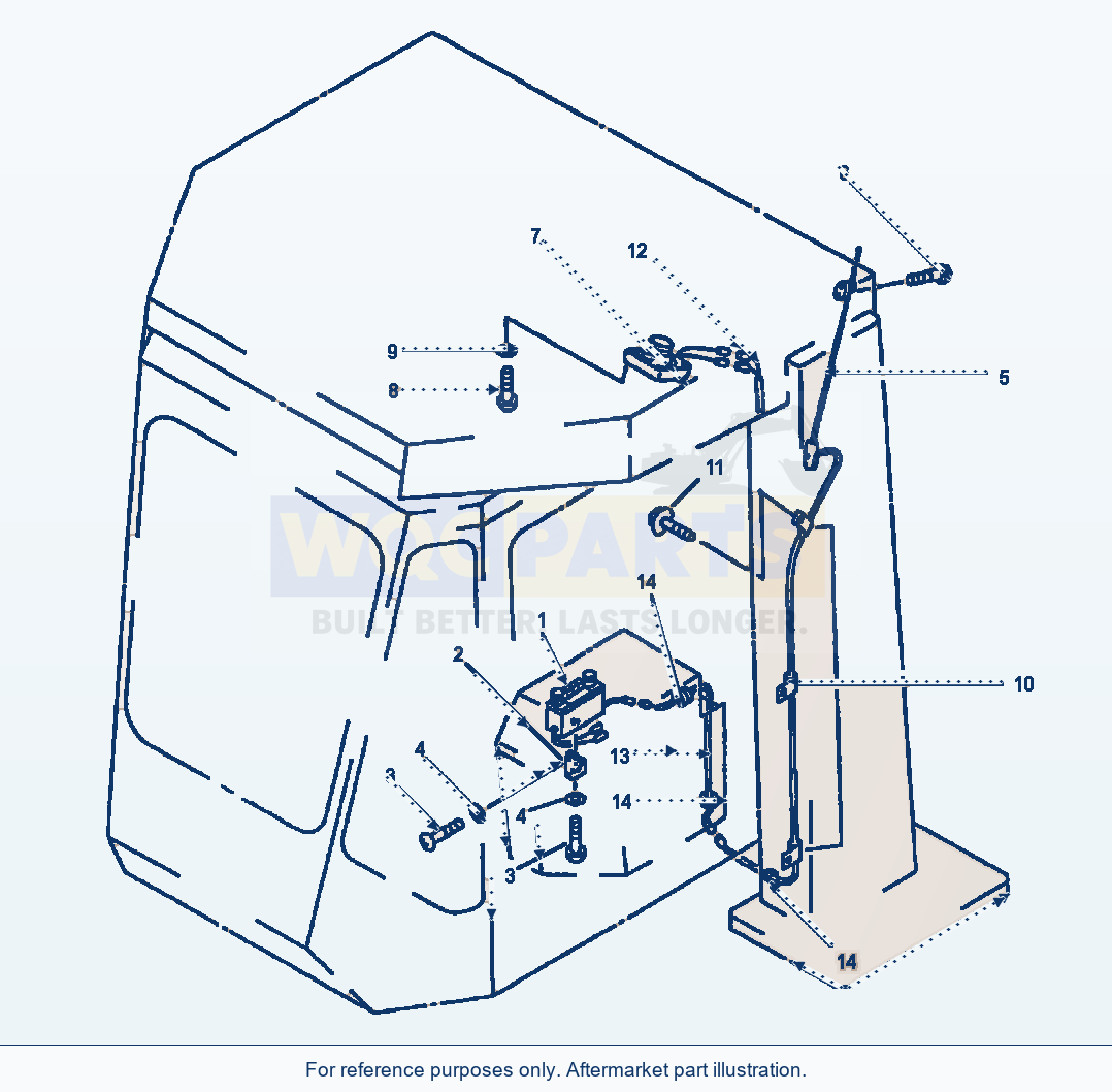 Komatsu WA500-1LC Operator'S Cab - Radio parts diagram