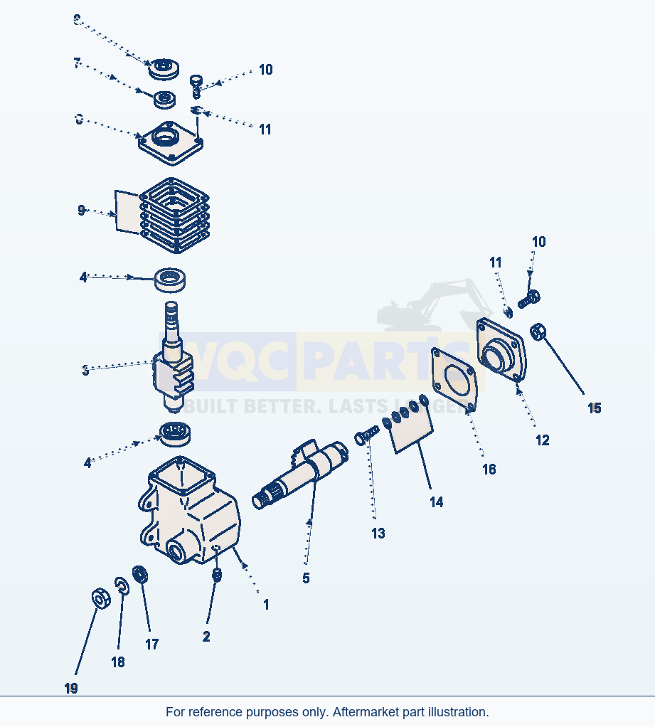 Komatsu WA500-1LC Steering Gear parts diagram