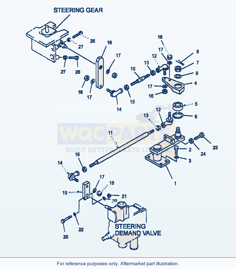 Komatsu WA500-1LC Steering Linkage parts diagram
