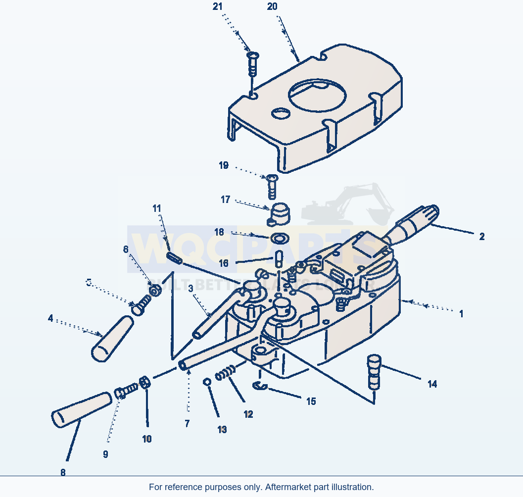 Komatsu WA500-1LC Transmission Control Switch parts diagram