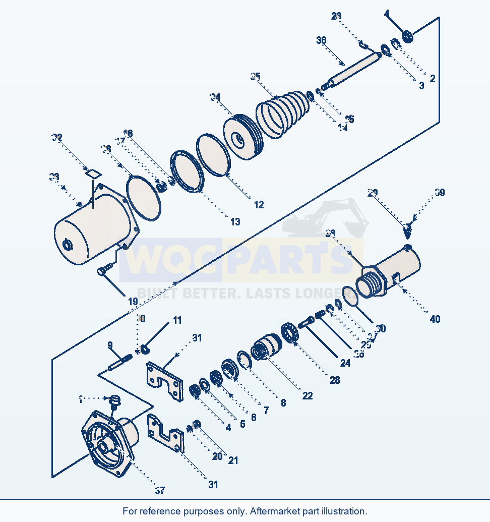 Komatsu WA500-1LC Wheel Brake Chamber parts diagram