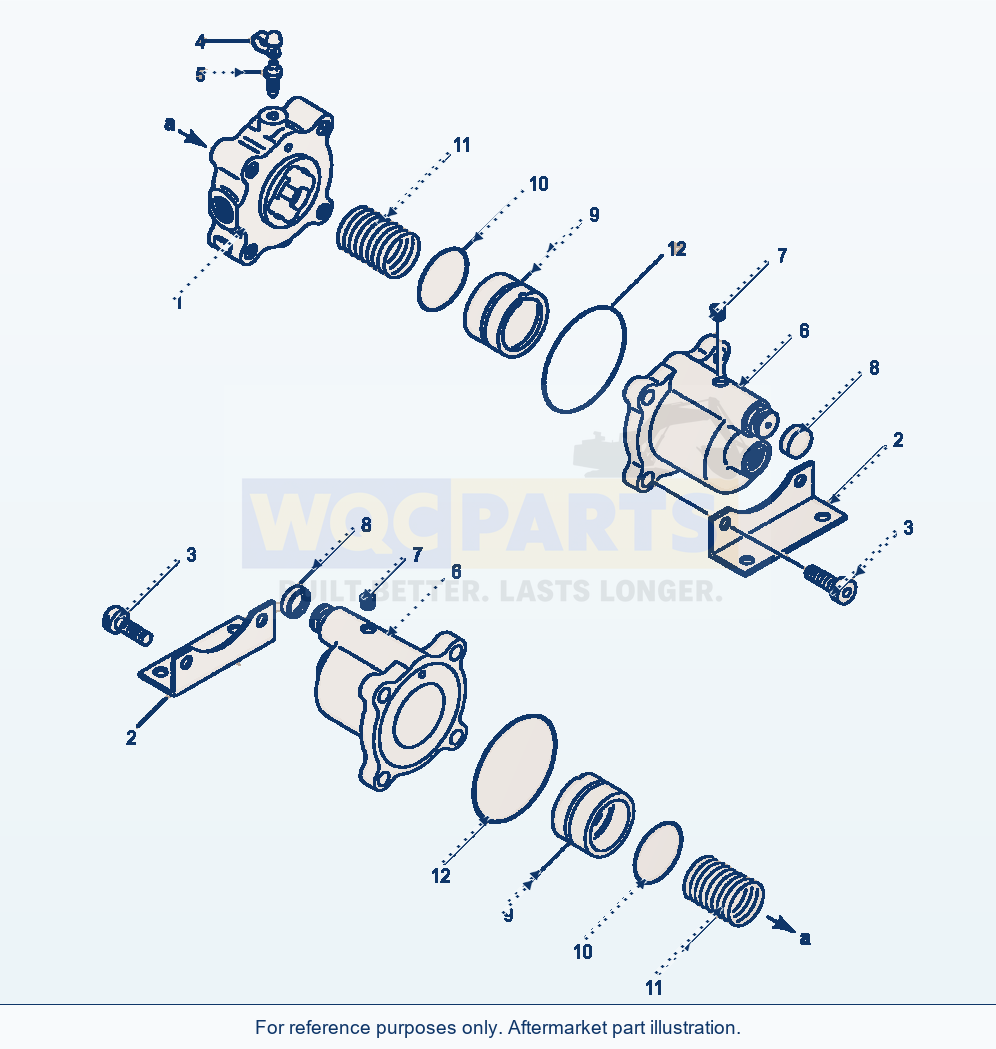 Komatsu WA500-1LC Wheel Brake Slack Adjuster parts diagram