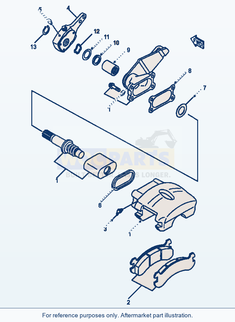 Komatsu WA500-1LC Parking Brake parts diagram
