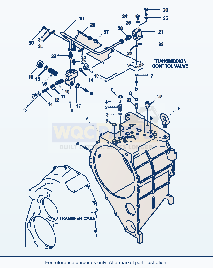 Komatsu WA500-1LC Transmission - Case parts diagram