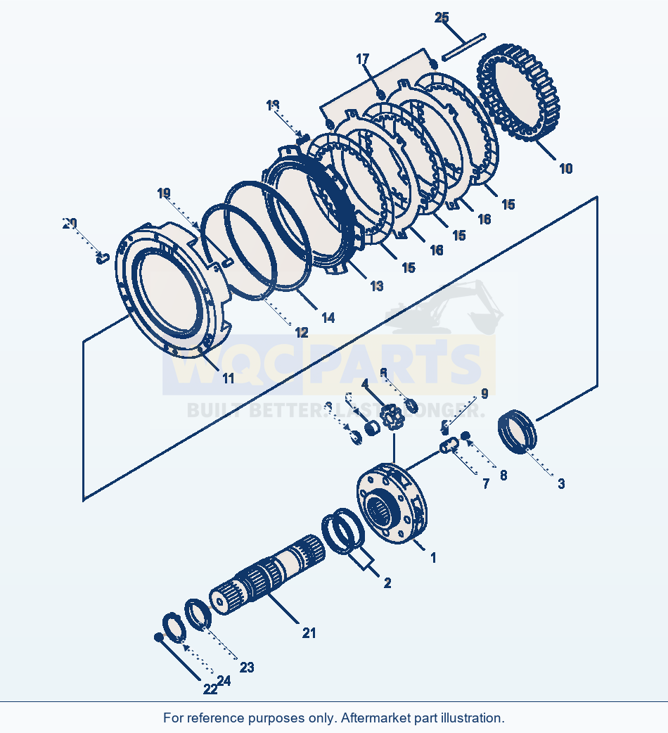 Komatsu WA500-1LC Transmission - First Clutch parts diagram