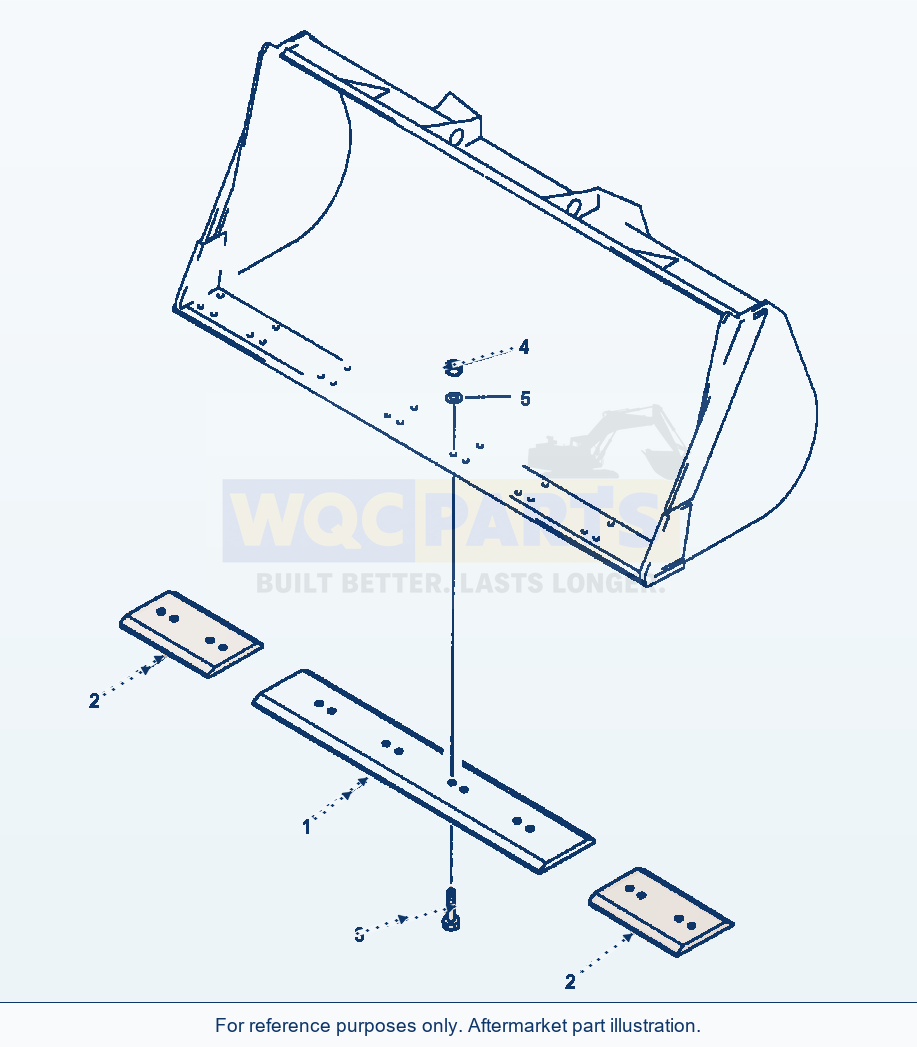 Komatsu WA500-1LC Bucket - Bolt-On Cutting Edge parts diagram