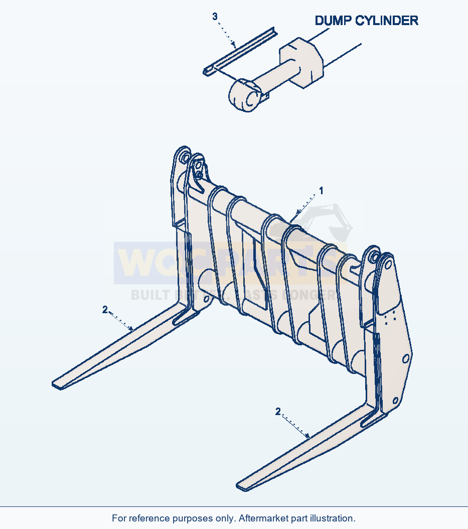 Komatsu WA500-1LC Lumber Fork parts diagram