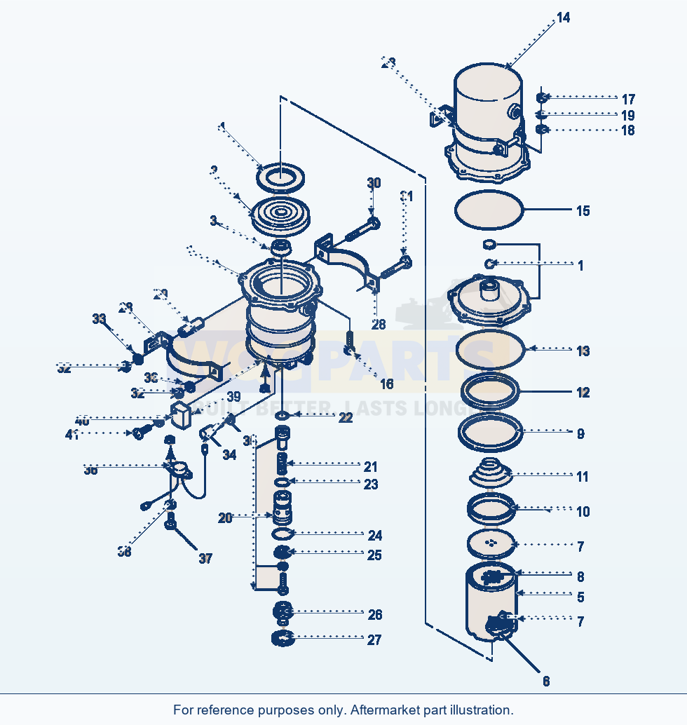 Komatsu WA500-1LE Air Dryer parts diagram