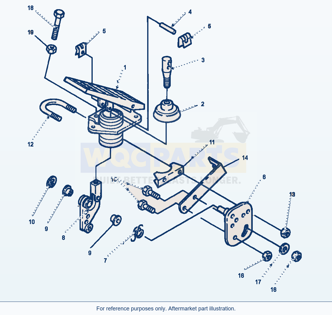 Komatsu WA500-1LE Accelerator Pedal parts diagram