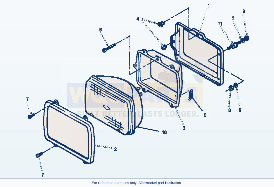 Komatsu WA500-1LE Front Driving Light parts diagram