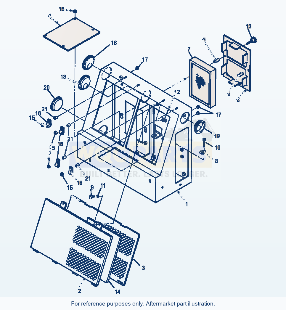 Komatsu WA500-1LE Filter Box Assembly parts diagram