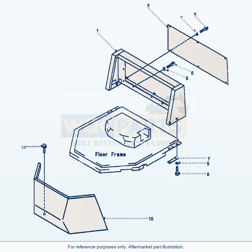Komatsu WA500-1LE Front And Rear Guard (Machines Without Cab) parts diagram