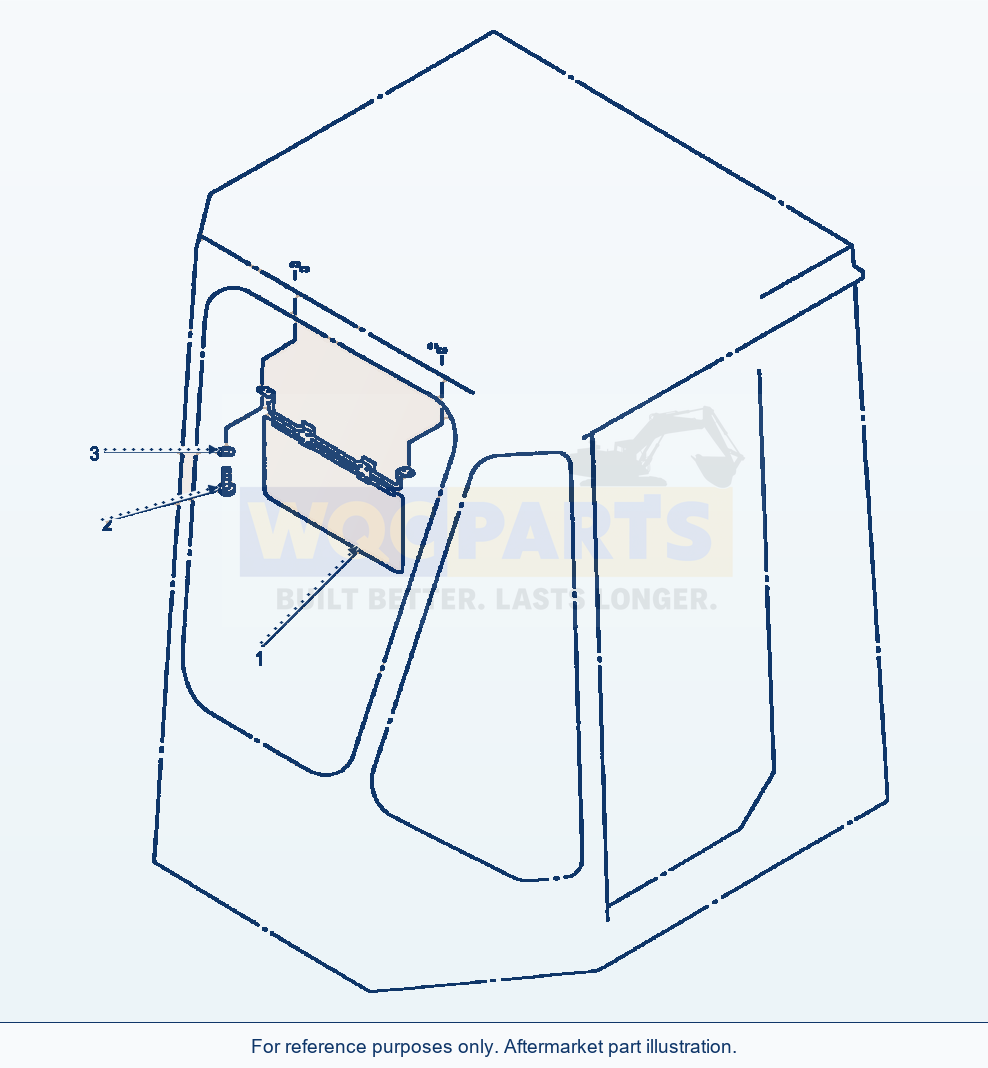 Komatsu WA500-1LE Operator'S Cab Sun Visor parts diagram