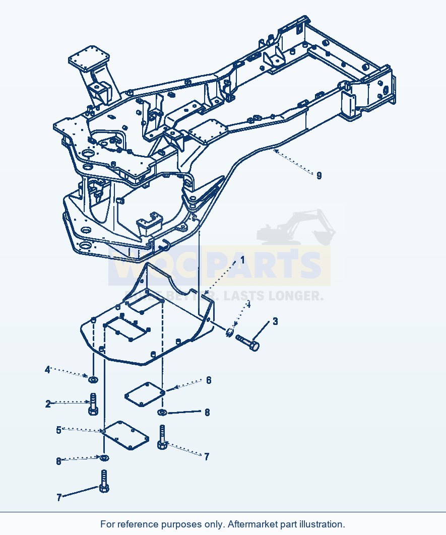Komatsu WA500-1LE Under Guard parts diagram
