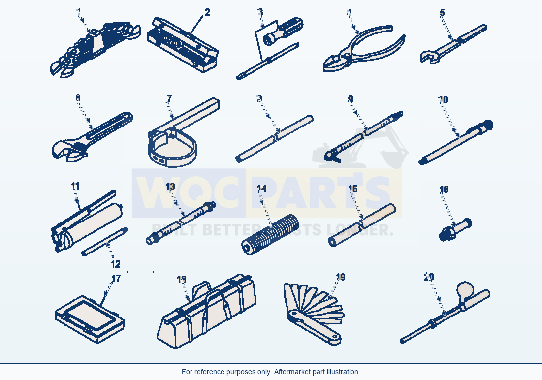 Komatsu WA500-1LE Tools parts diagram