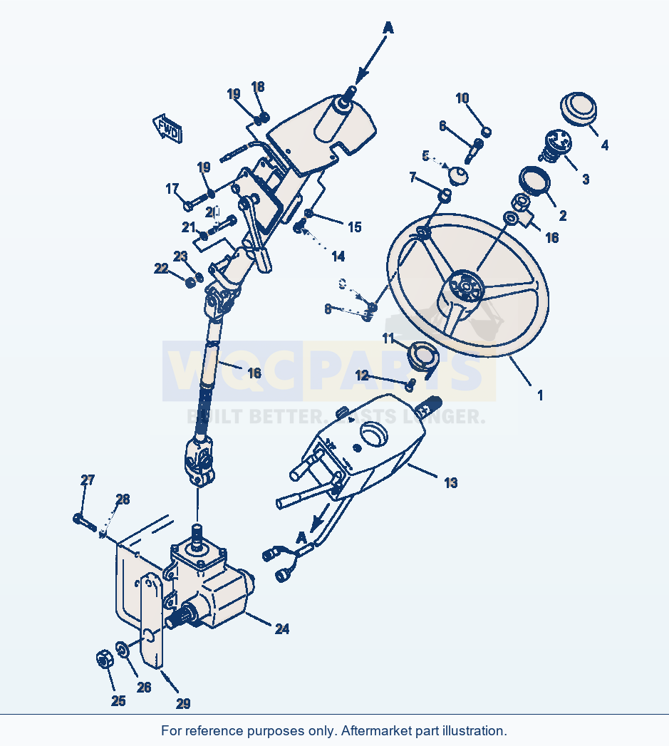 Komatsu WA500-1LE Steering And Transmission Control parts diagram