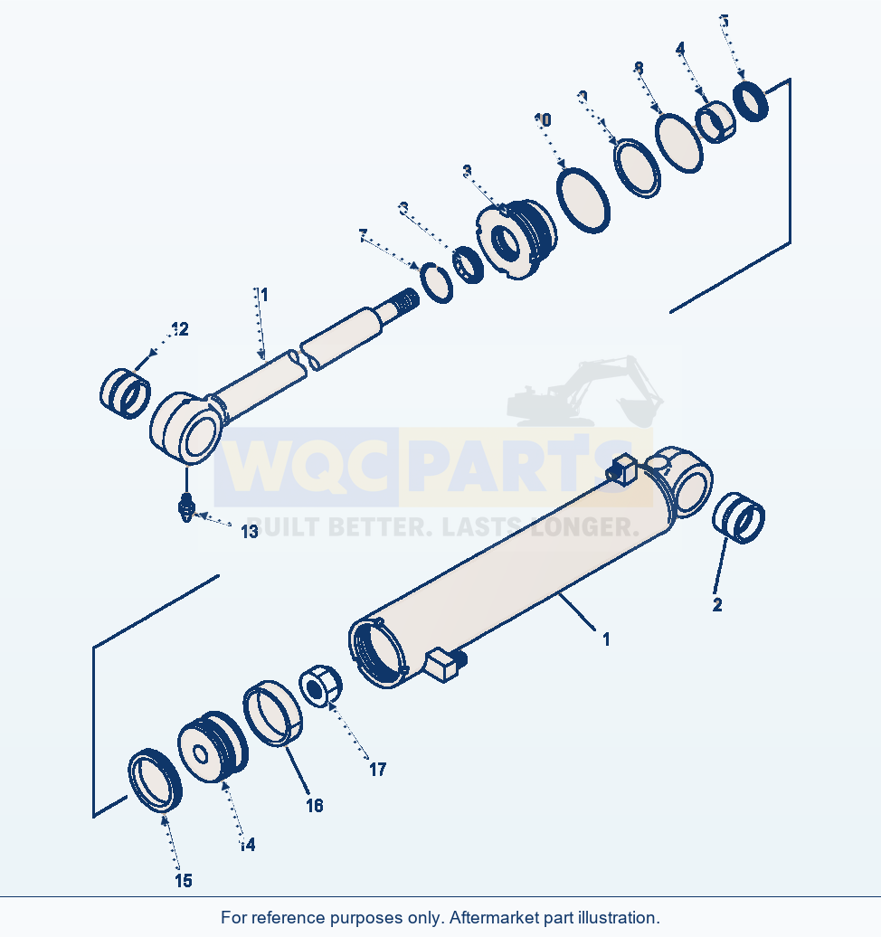 Komatsu WA500-1LE Steering Cylinder parts diagram