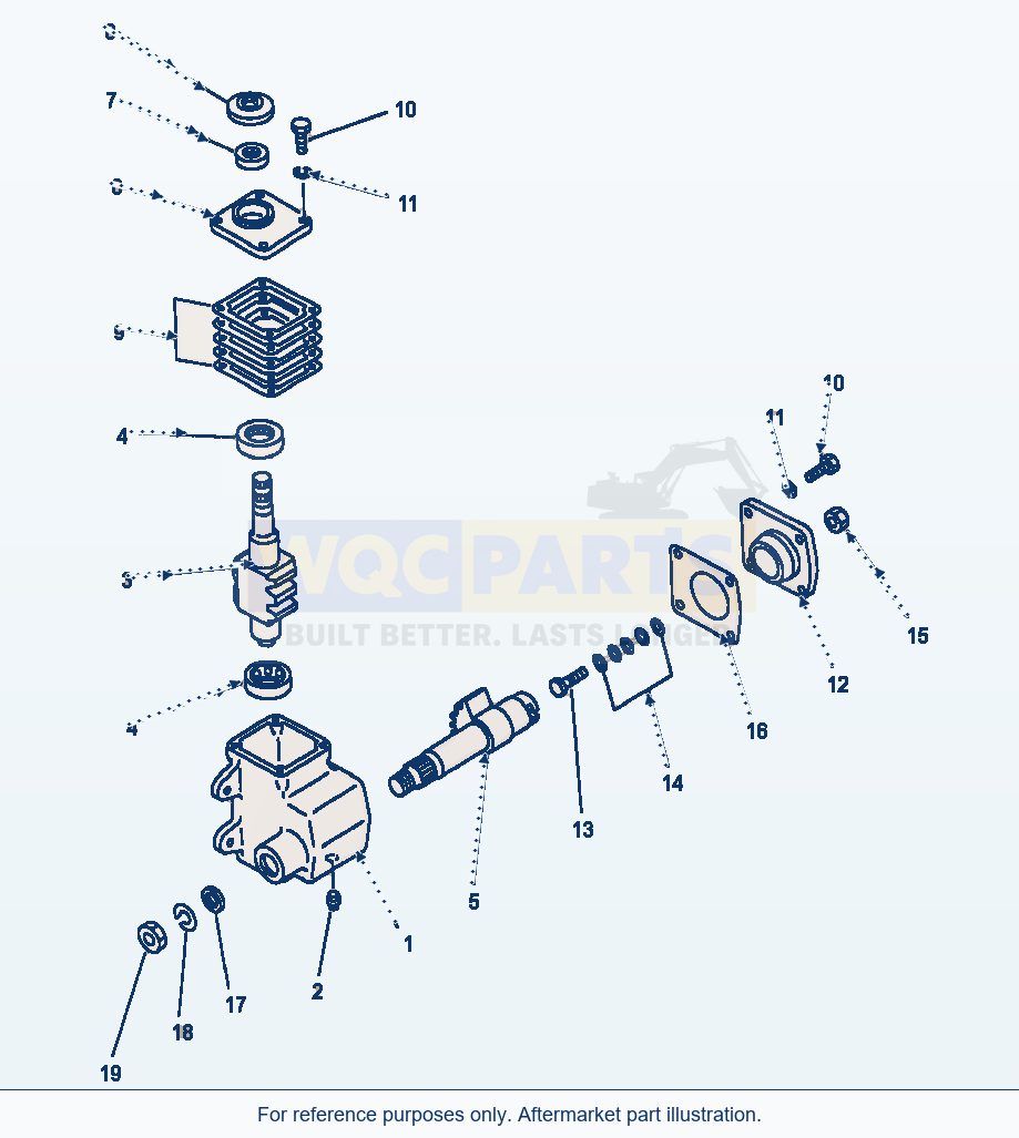 Komatsu WA500-1LE Steering Gear parts diagram