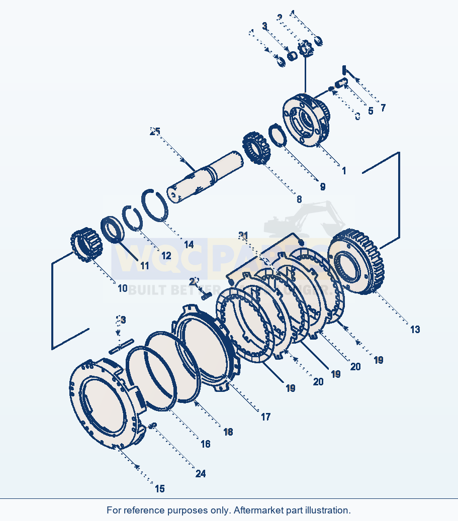 Komatsu WA500-1LE Transmission 3Rd Clutch parts diagram