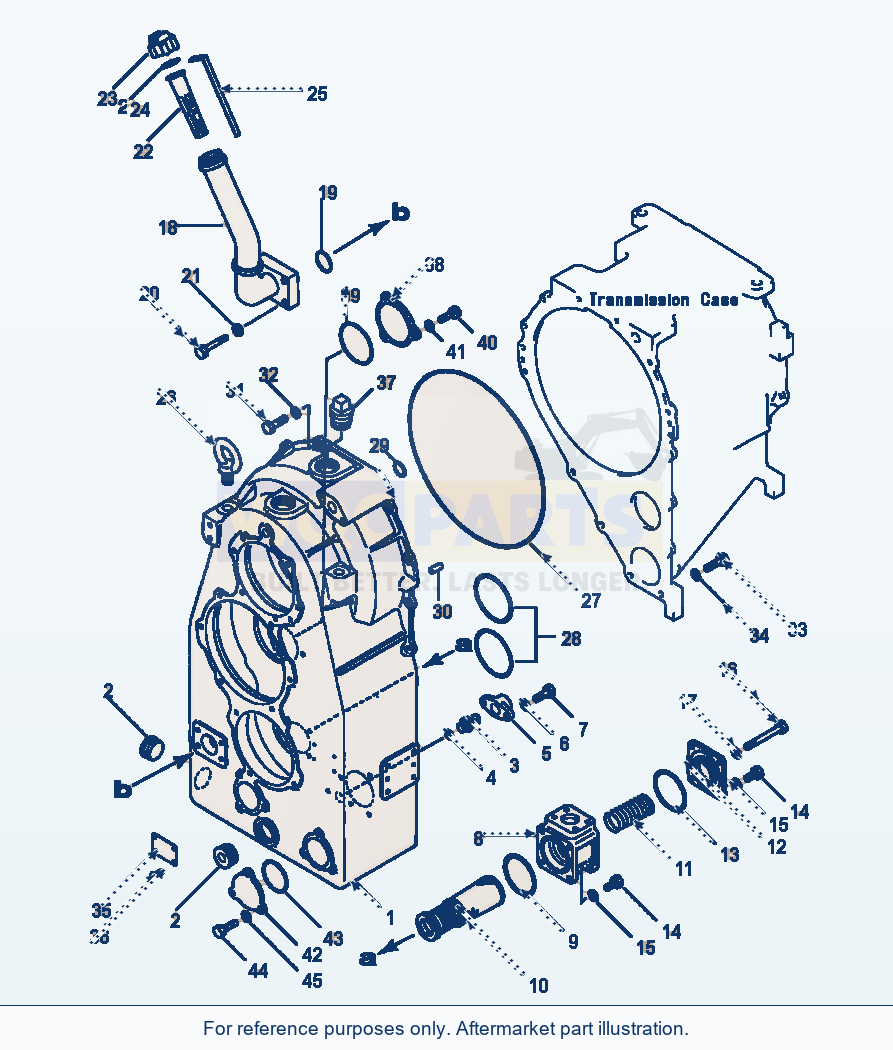 Komatsu WA500-1LE Transmission Transfer Case parts diagram