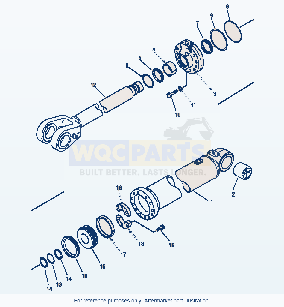Komatsu WA500-1LE Lift Cylinder parts diagram