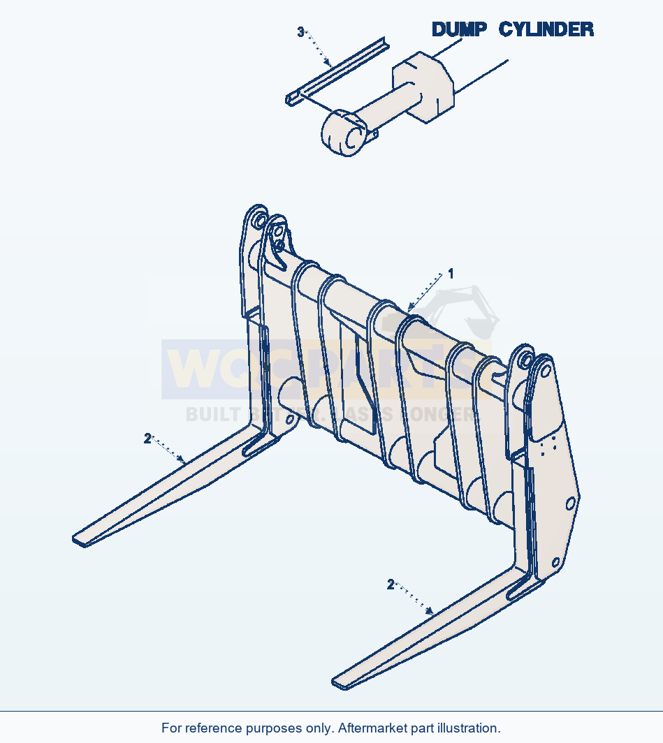 Komatsu WA500-1LE Lumber Fork parts diagram