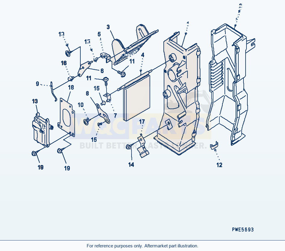 Komatsu WA500-3 Air Conditioner Or Heater (Air Duct)(#50190-) parts diagram