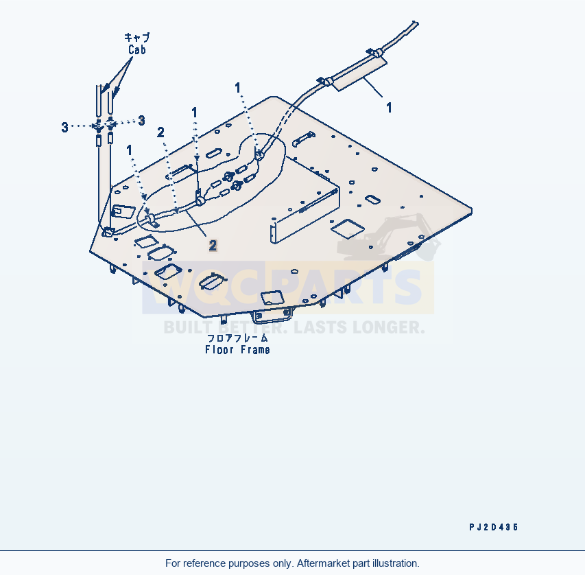 Komatsu WA500-3 Floor Sub (Washer Tank)(#52019-) parts diagram