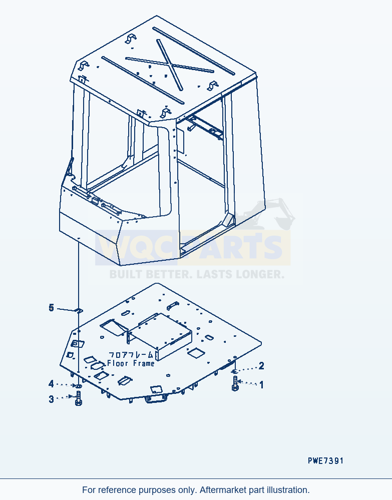 Komatsu WA500-3 Operator'S Cab (Bolt For Cab Mounting)(#52001-) parts diagram