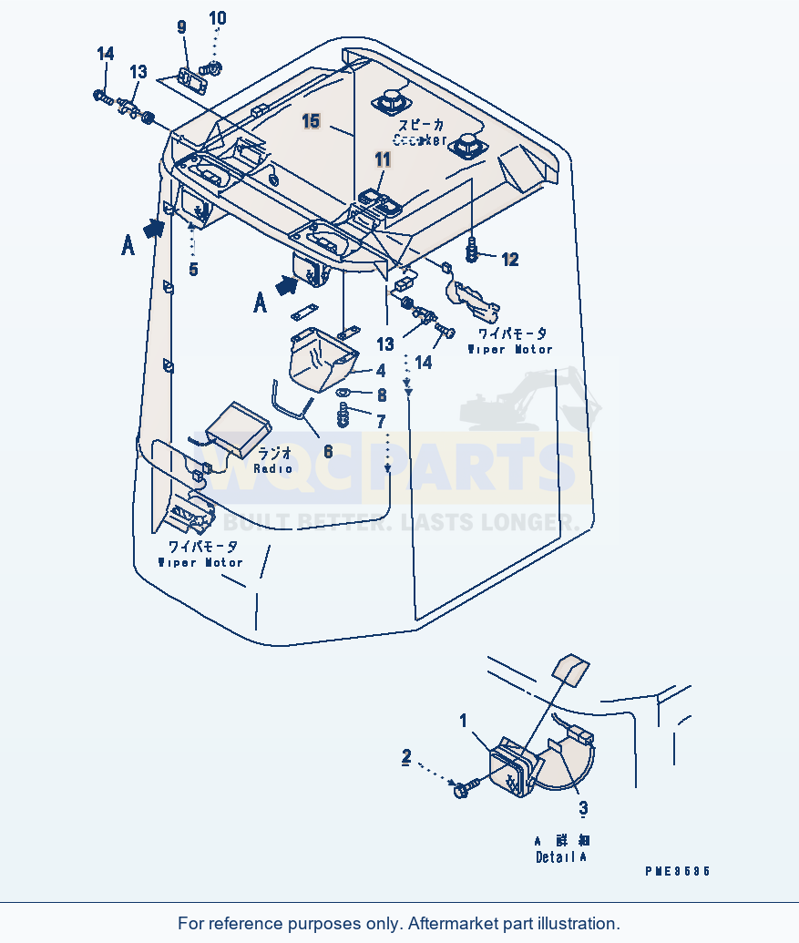 Komatsu WA500-3 Operator'S Cab (Electical System)(#50001-52000) parts diagram