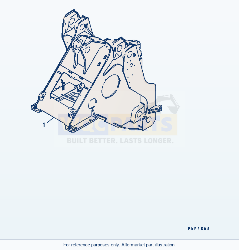 Komatsu WA500-3 Front Frame (With 3-Spool Valve) parts diagram