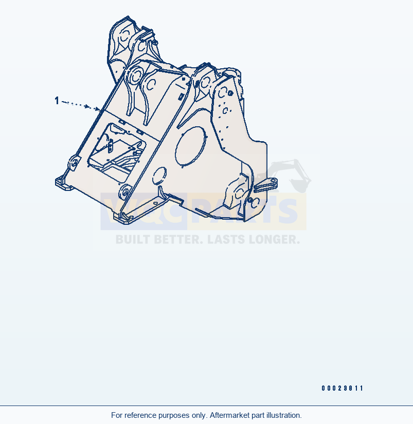 Komatsu WA500-3 Front Frame (With Additional Step) parts diagram