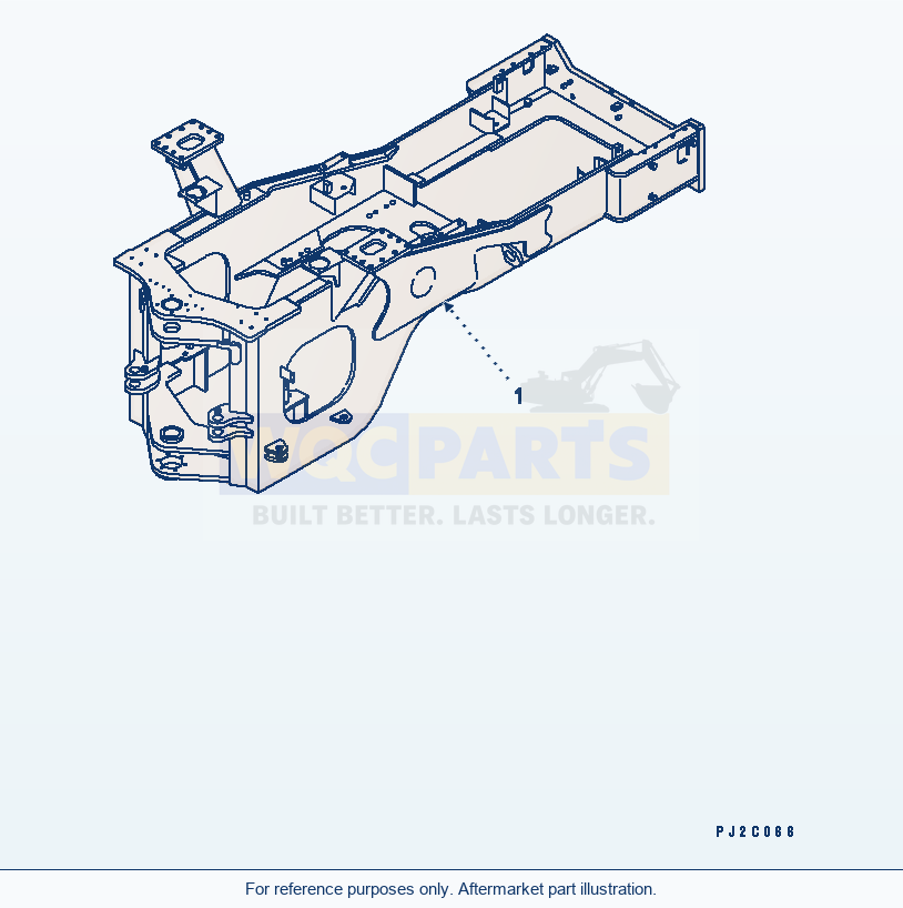 Komatsu WA500-3 Rear Frame (With Log Grapple) parts diagram