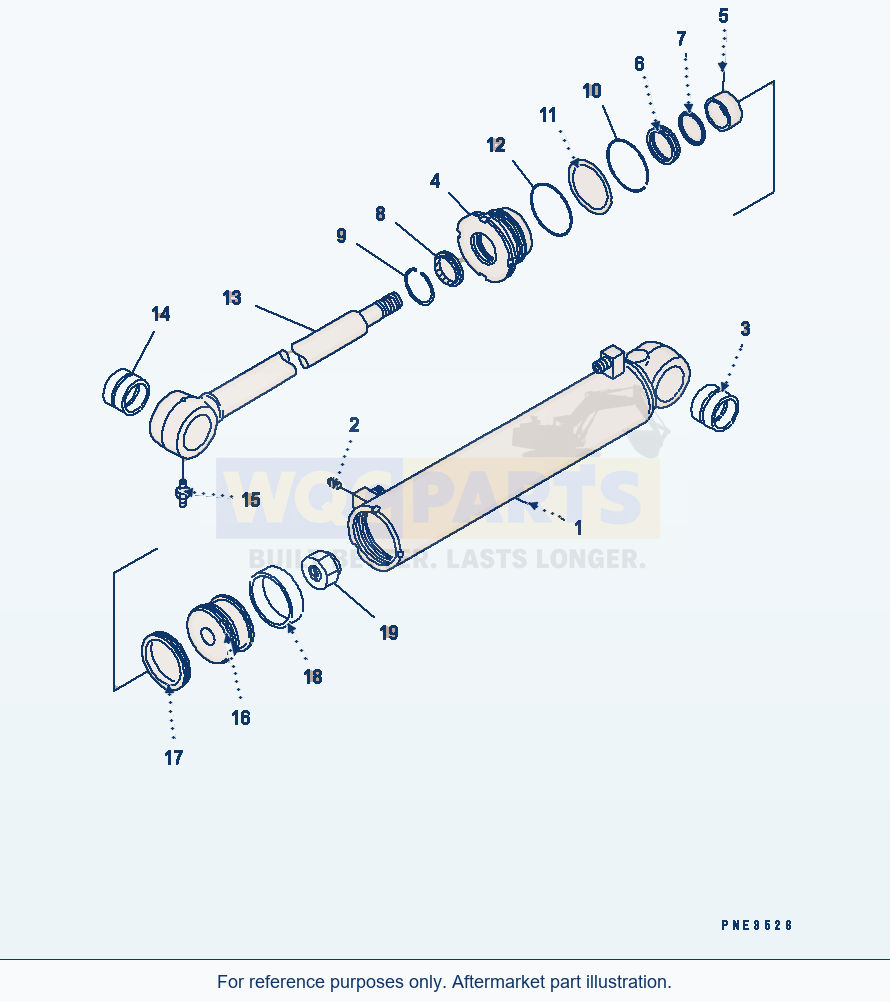 Komatsu WA500-3 Steering Cylinder(#50001-50151) parts diagram