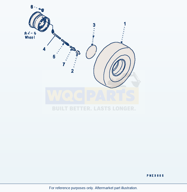 Komatsu WA500-3 Tire (26.5-25-20Pr-L3) (Tubeless) parts diagram