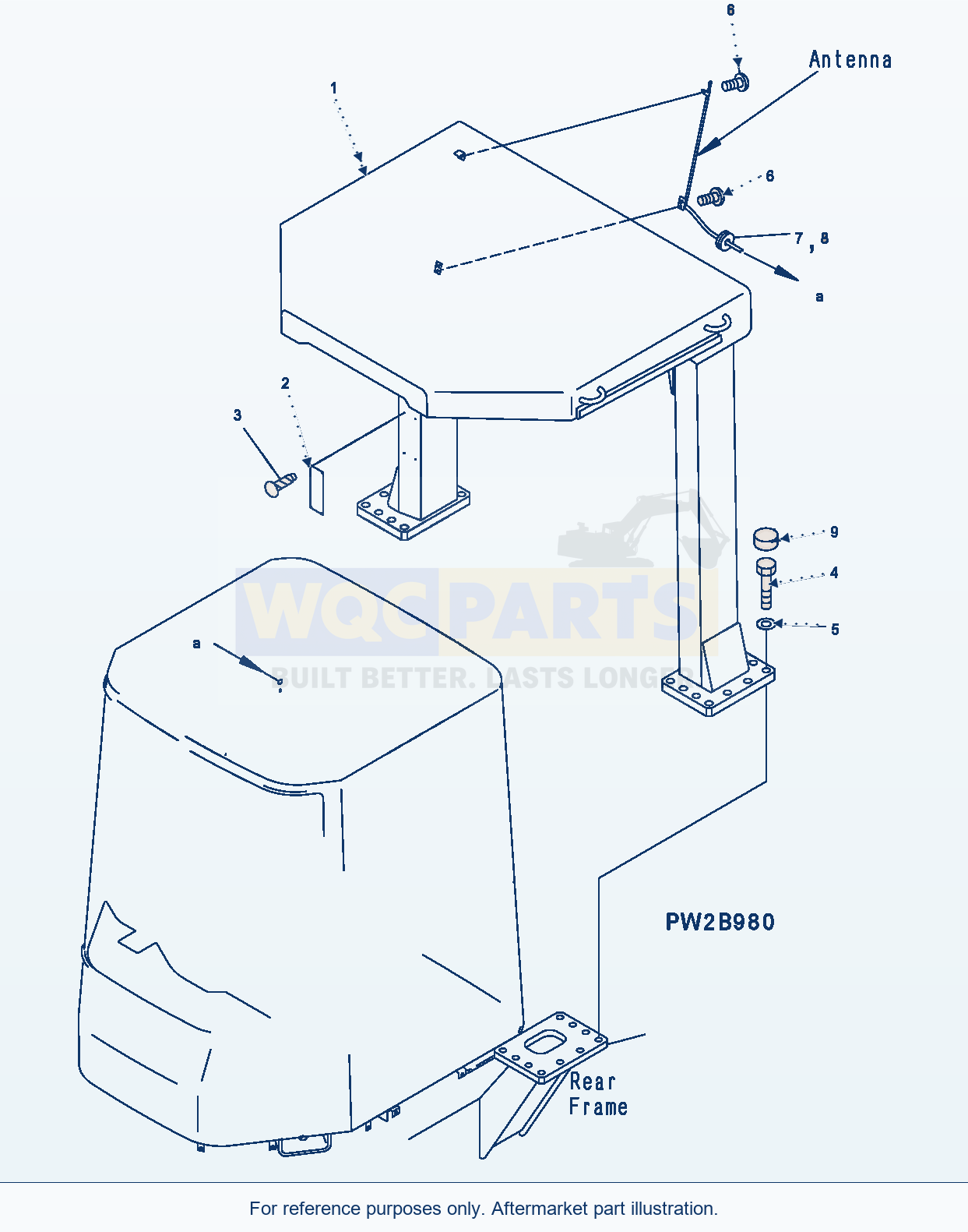 Komatsu WA500-3H Canopy parts diagram